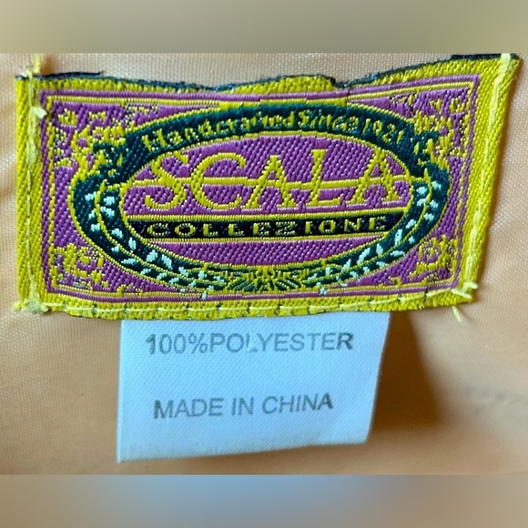 Scala Woven Beach Summer Tote Bag in Browns & Metallic Gold with Zip Closure - Picture 14 of 16